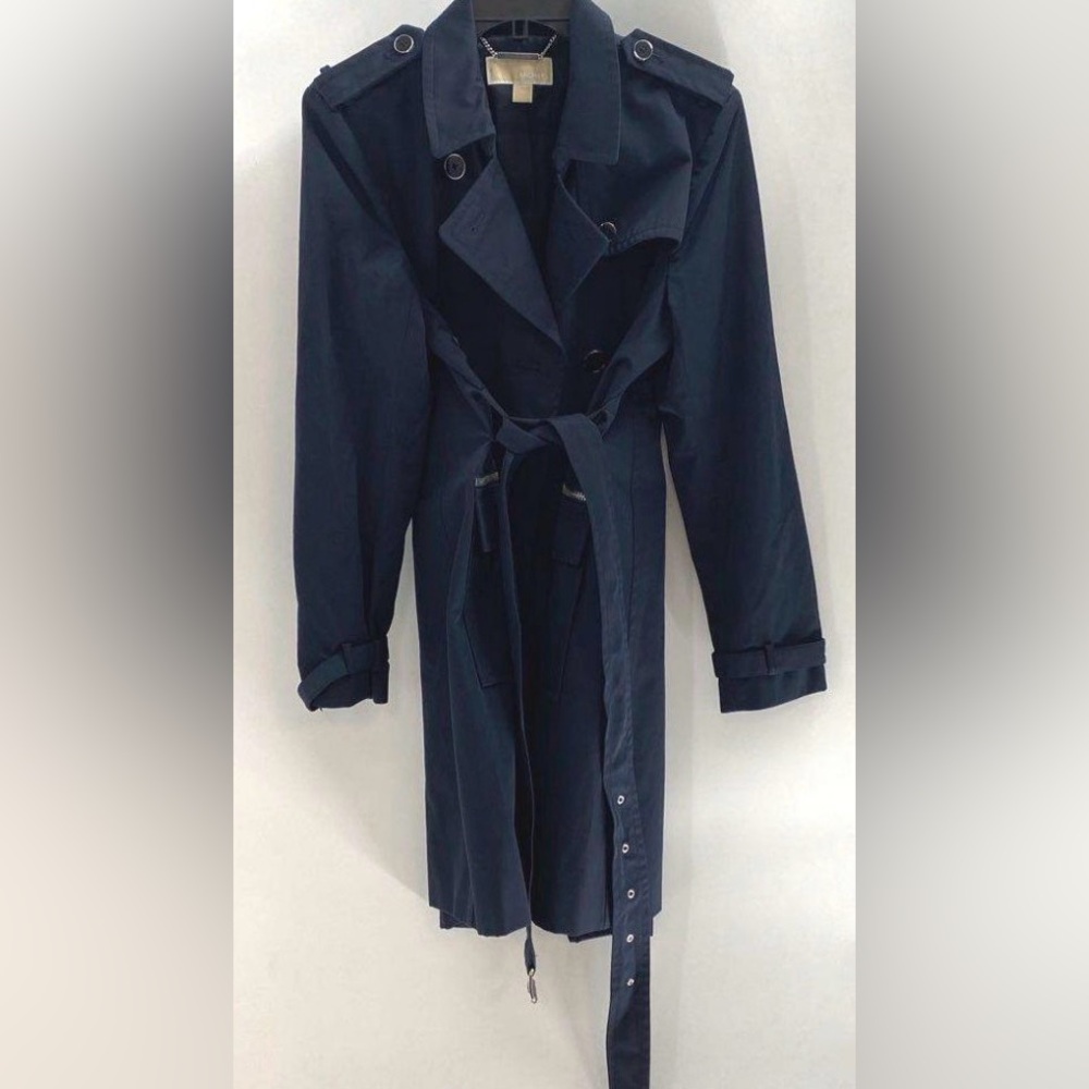Michael Kors, XL, Navy Blue Trench Coat
